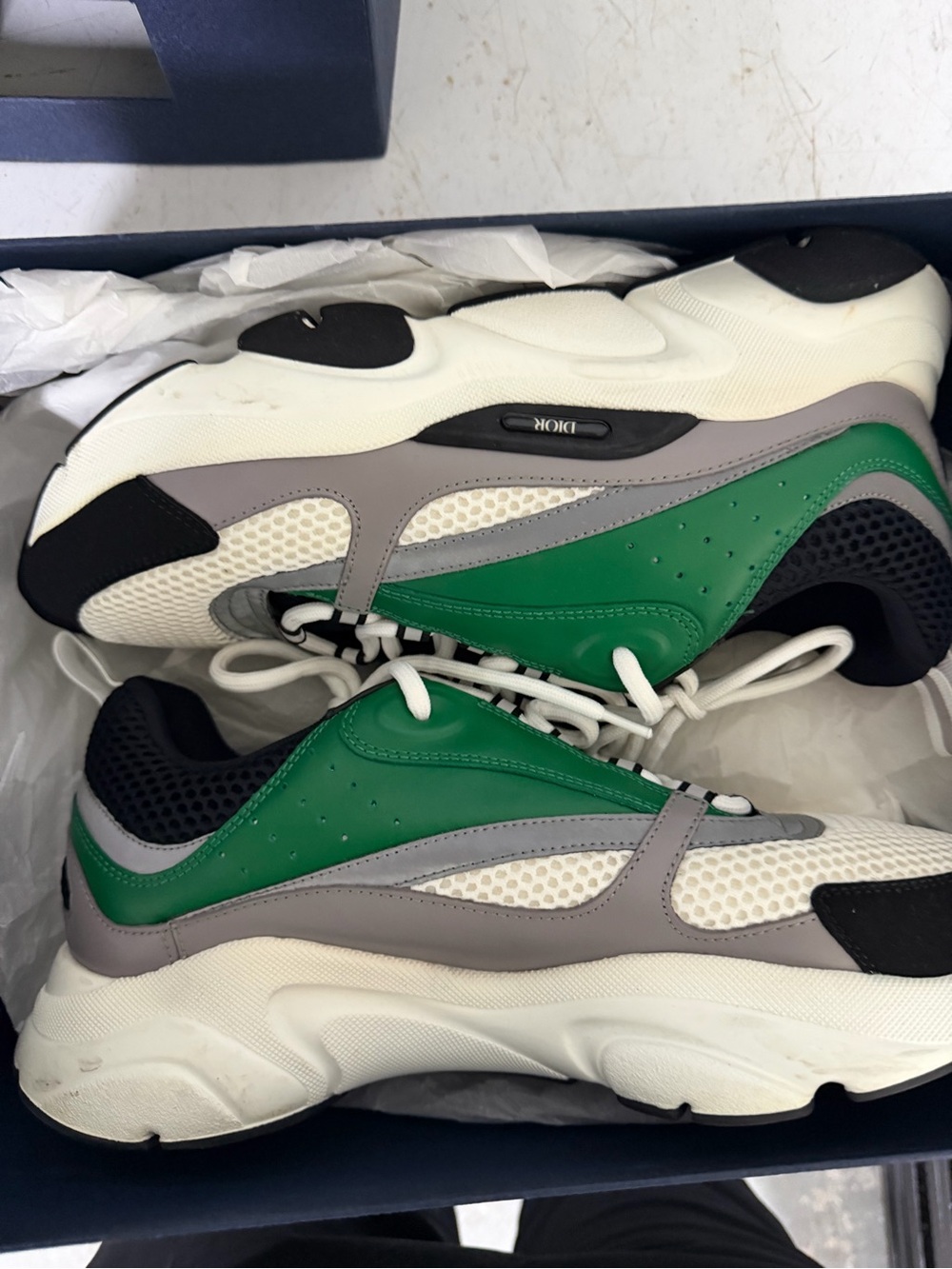 Dior Men’s Green, White & Gray Chunky Runner Sneakers